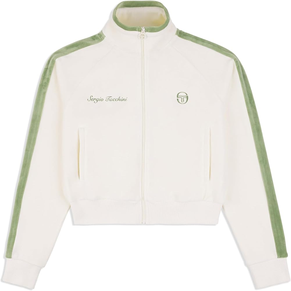 Sergio Tacchini Miss Carlotta Velour Track Jacket - Gardenia - XS